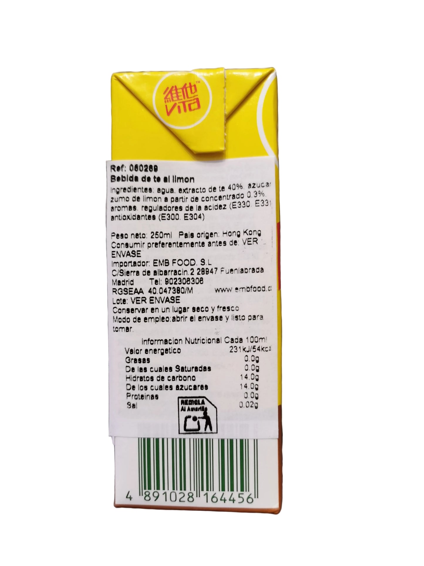 Etiqueta té limón