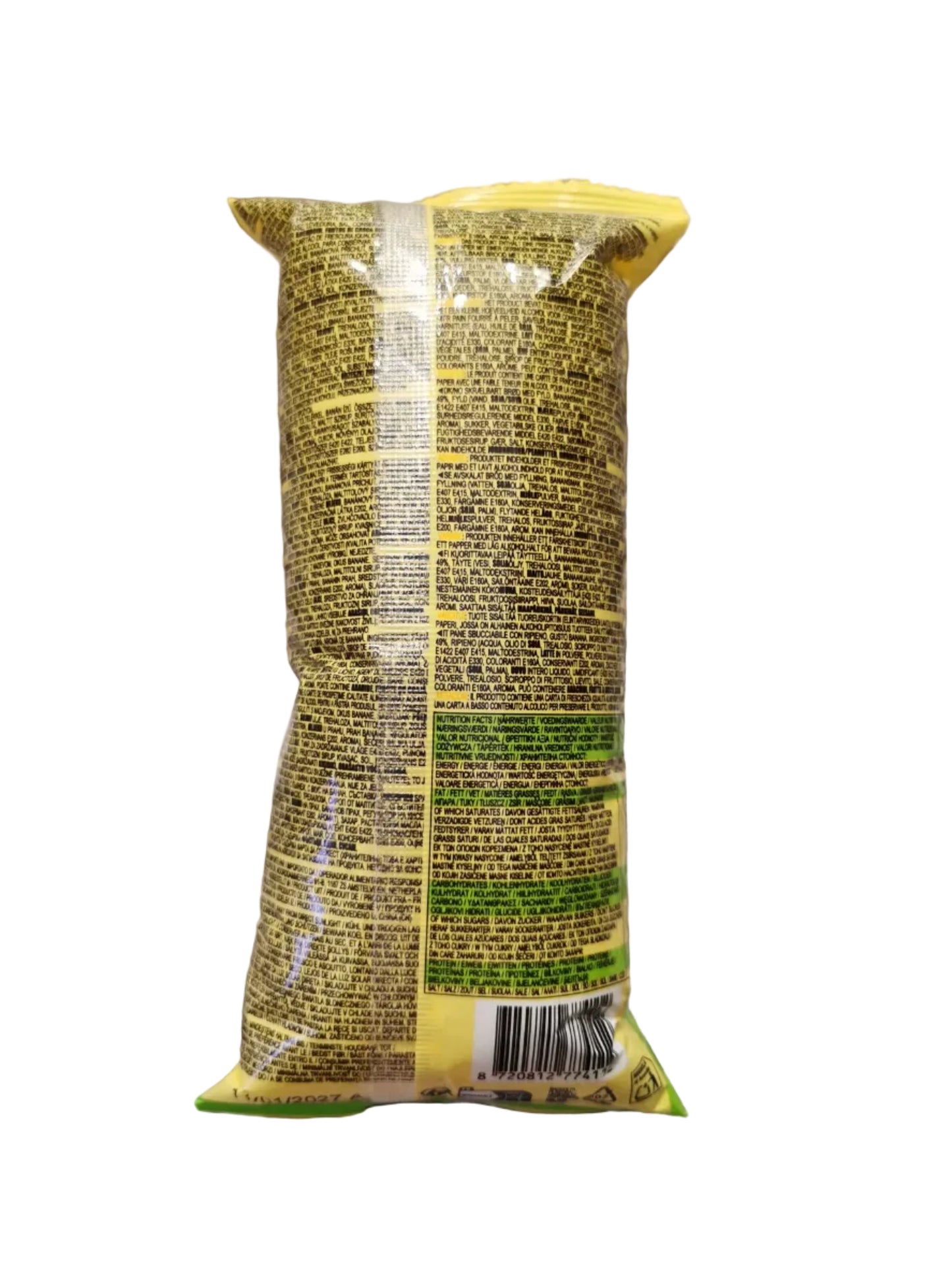 Etiqueta pan pelable banana