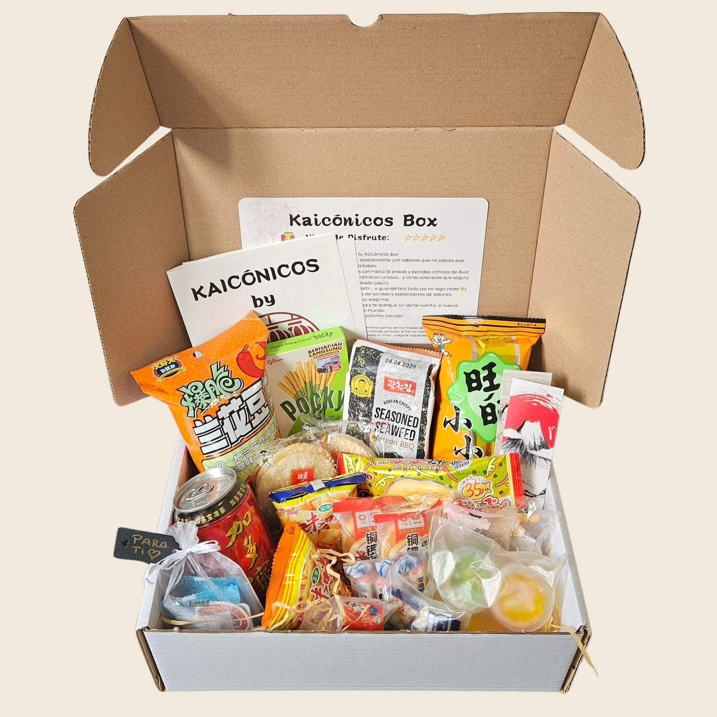 Caja regalo de snacks asiáticos. Un regalo original o para planes con amigos