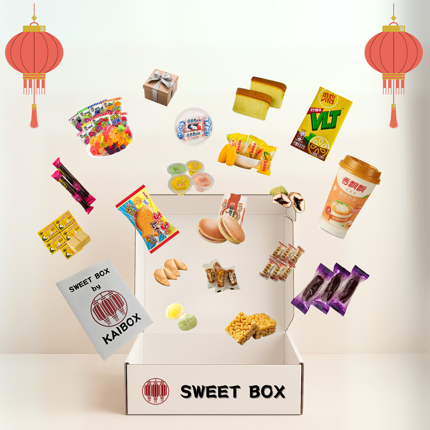 🍭 Sweet Box — Un viaje dulce por Asia — Caja regalo con 18 dulces japoneses, chinos y coreanos 🎁 Ideal para golosas/os y amantes de lo original