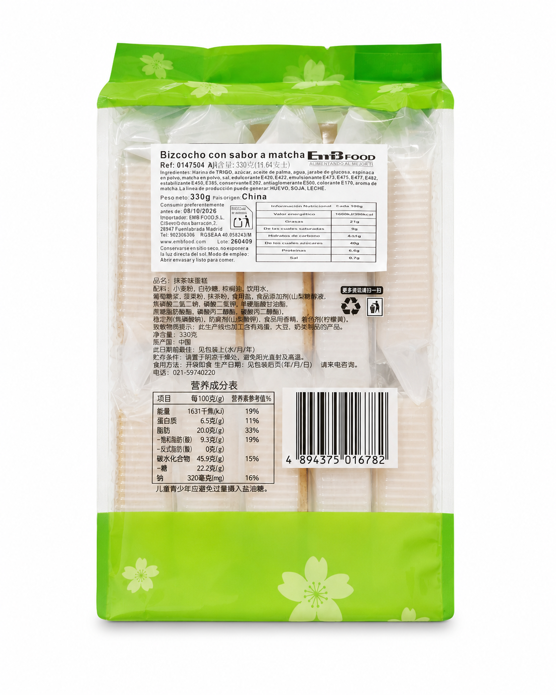 Etiqueta bizcochitos matcha