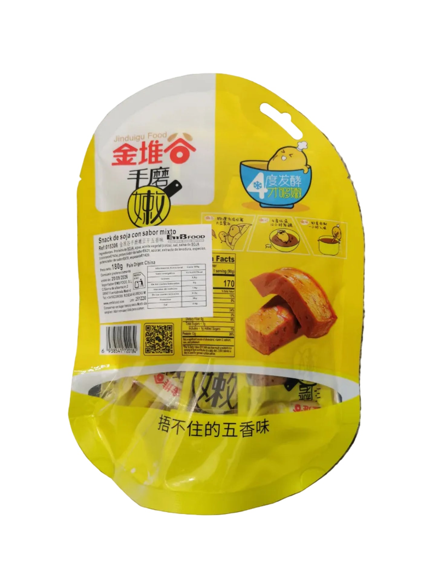 Etiqueta snack de soja