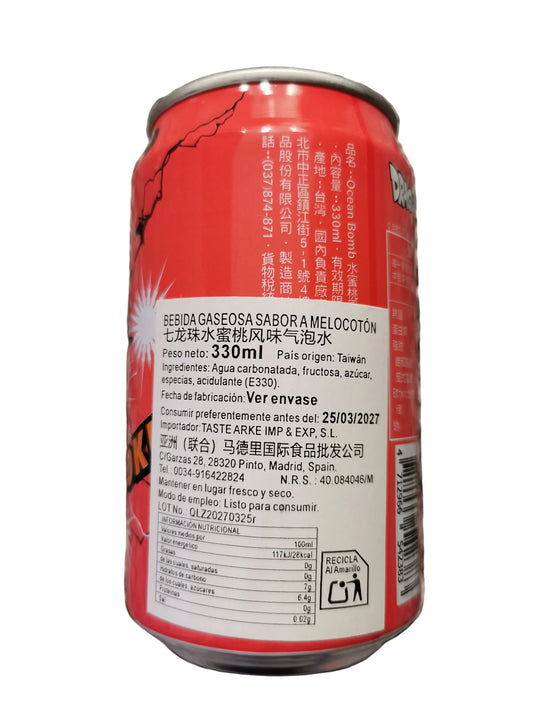 Etiqueta refresco melocotón