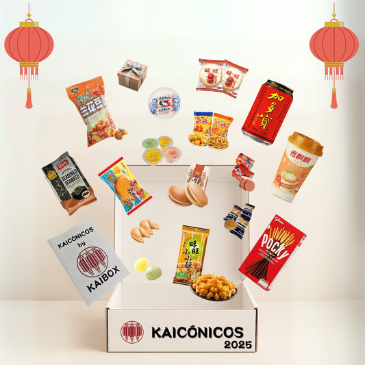 🍘 Kaicónicos Box — Asia entera en un mordisco — Caja regalo original de 16 snacks asiáticos 🎁 Dulces y salados de Japón, Corea y China