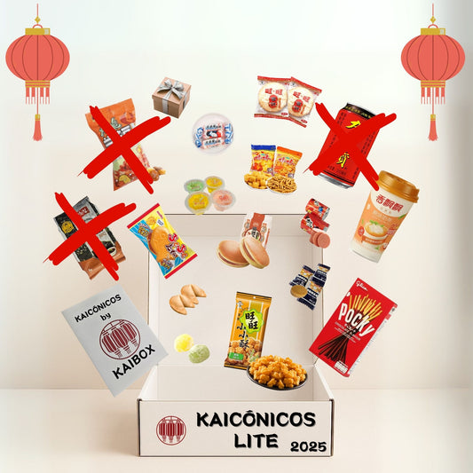 🍘 Kaicónicos Box — Asia entera en un mordisco — Caja regalo original de 16 snacks asiáticos 🎁 Dulces y salados de Japón, Corea y China