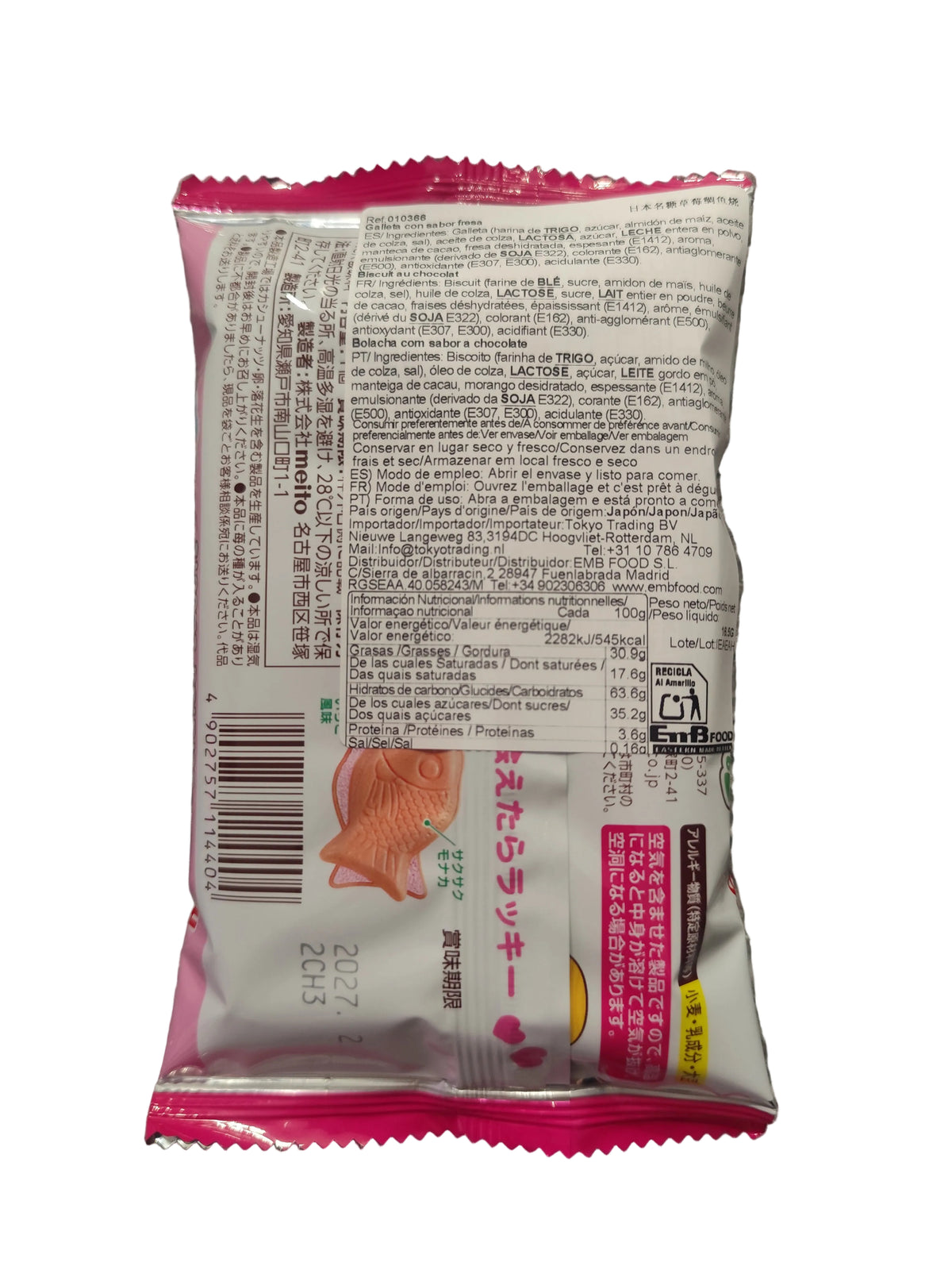 Etiqueta taiyaki fresa
