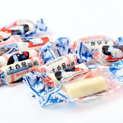 Caramelos White Rabbit — detalle del envoltorio